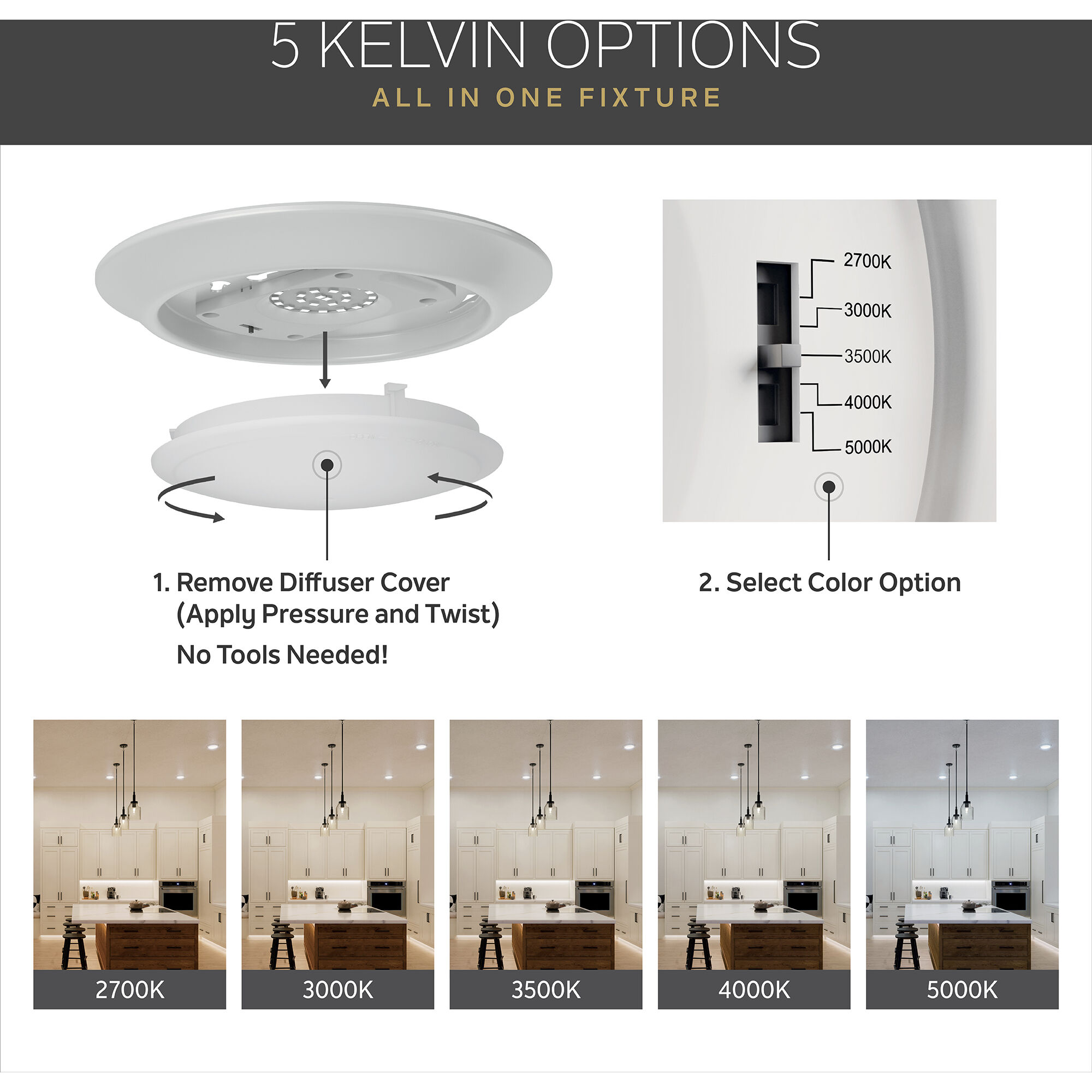 Gen Select T White Downlight